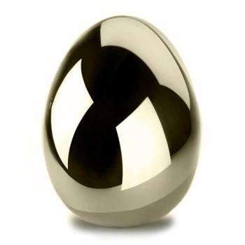 Figurka ceramiczna jajko ESTER 5 h6 - Złote