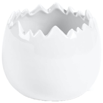 Doniczka ceramiczna jajko EASTER 13 h11 - Biała