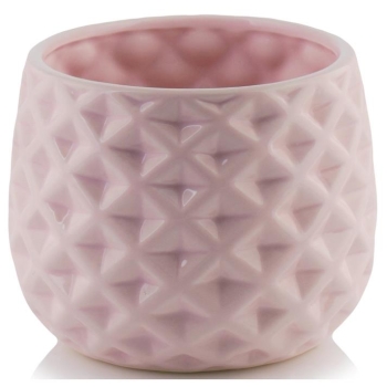 Doniczka ceramiczna BARCELONA 16 h13 - Różowa