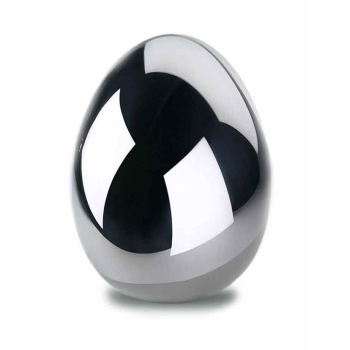 Figurka ceramiczna jajko EASTER 5 h6 - Srebrna