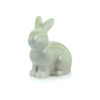 Figurka ceramiczna królik EASTER 5 h9 - Zielona perłowa