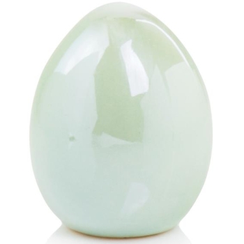 Figurka ceramiczna jajko EASTER 5 h6 - Zielona perłowa