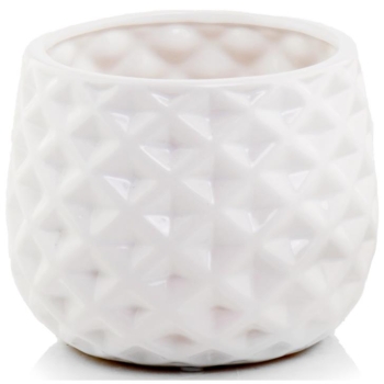 Donica ceramiczna LUSTER 16 h13 - Perłowy biały