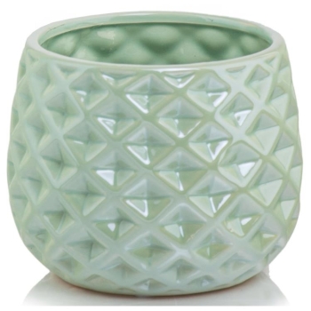 Donica ceramiczna LUSTER 16 h13 - Perłowy zielony