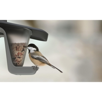Karmnik dla ptaków BIRDYFEED DOUBLE 28x18 h17 - Antracyt