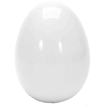Figurka ceramiczna jajko EASTER 15 h20 - Biała połysk